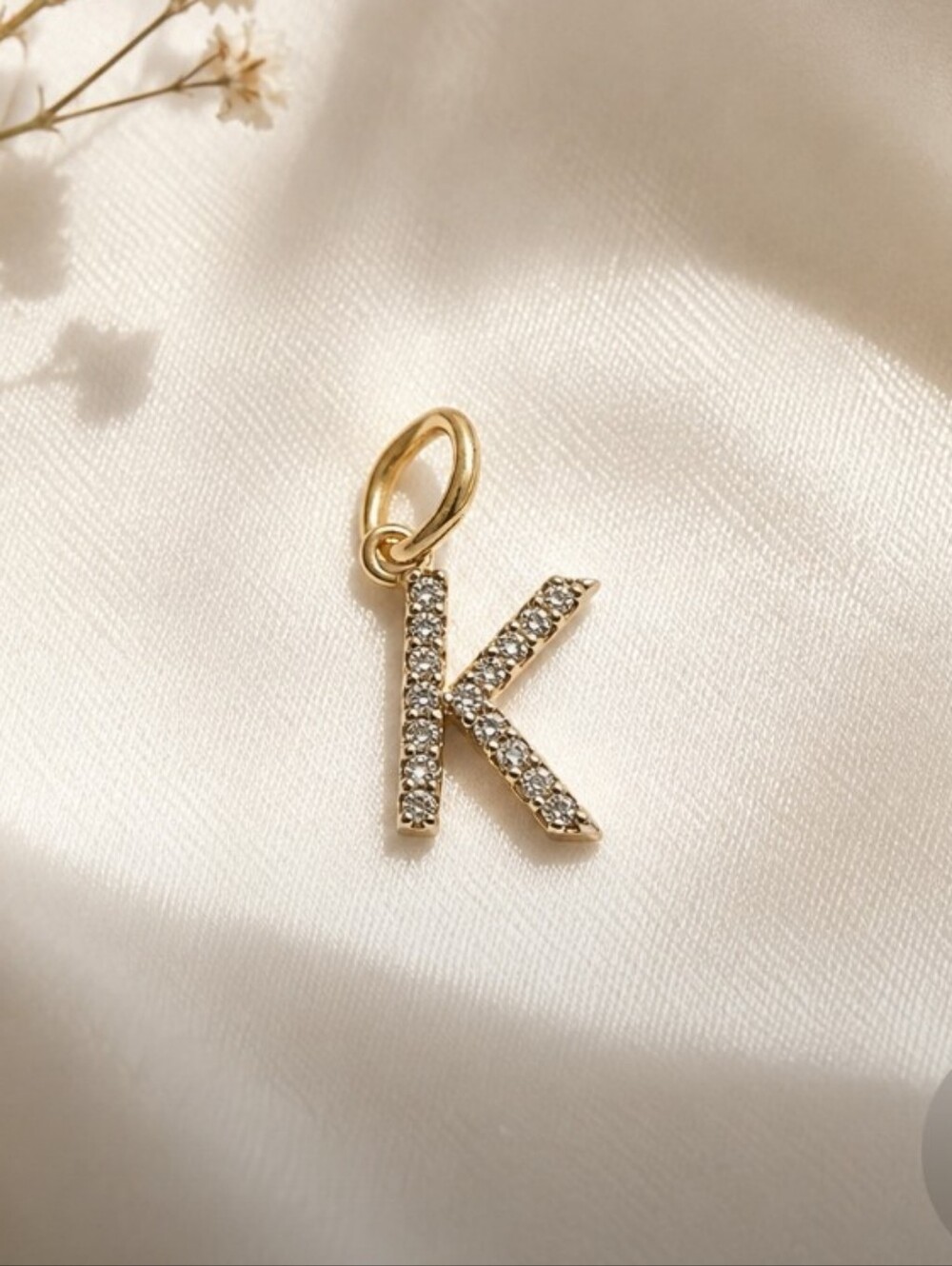 Mejuri Diamond Gold Letter K Pendant/Charm